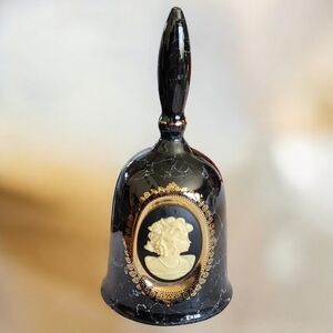 Vtg Black Marble Cameo Collection Bellmawr Bell